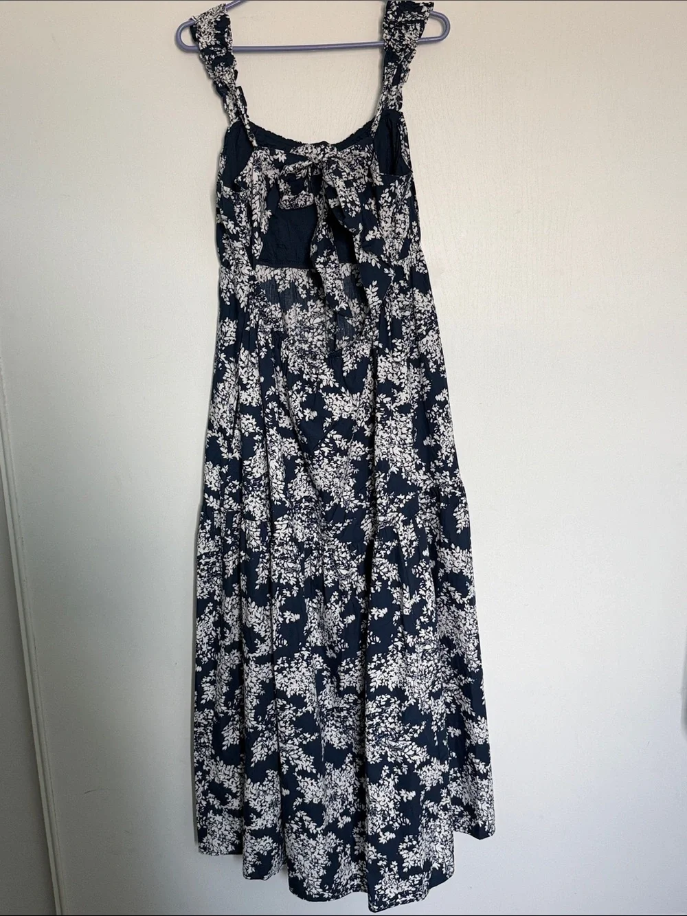 Abercrombie & Fitch Navy and White Floral Maxi Dress | Sz XL